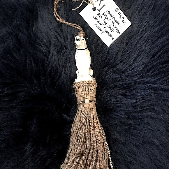 SOLD Handmade Tassel, Vintage RCA Dog - Picture 2 of 8